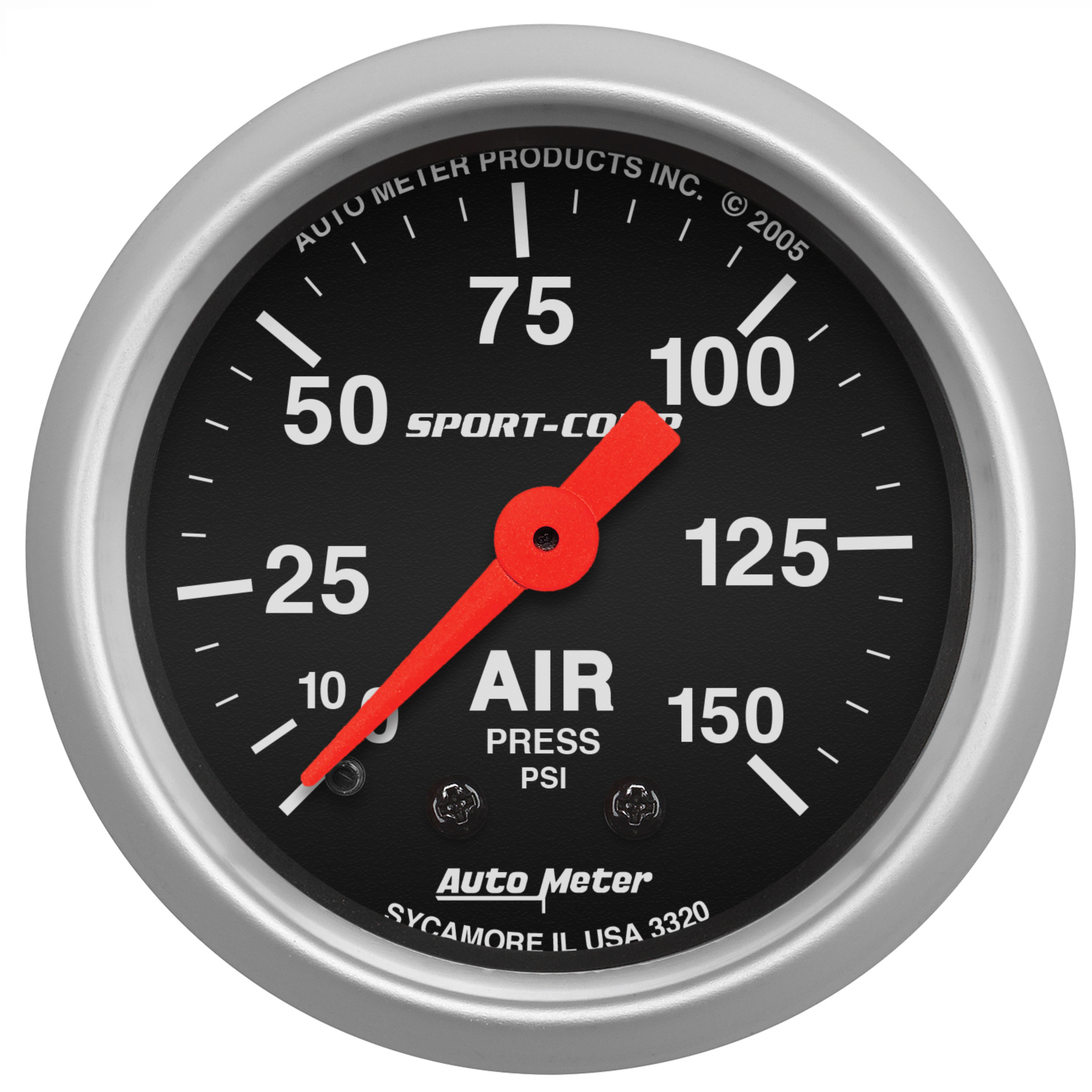 AutoMeter 2-1/16 In. AIR PRESSURE, 0-150 PSI, SPORT-COMP